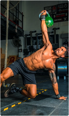 Woman doing fitness training